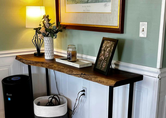 Live Edge Walnut Console Table